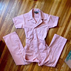Big Bud Press dusty rose short sleeve jumpsuit, sz XS, petite
